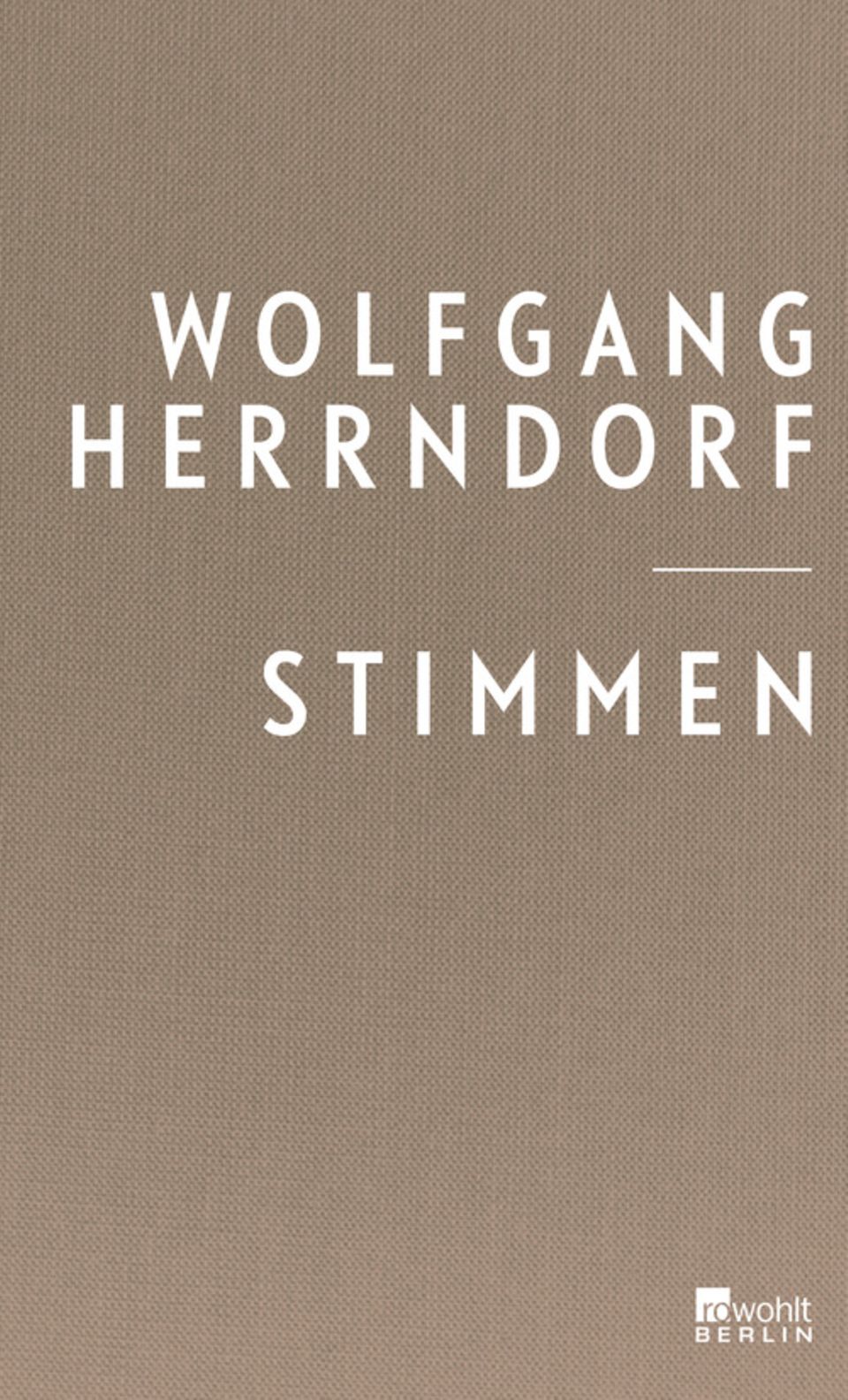 Cover "Stimmen" Buchcover