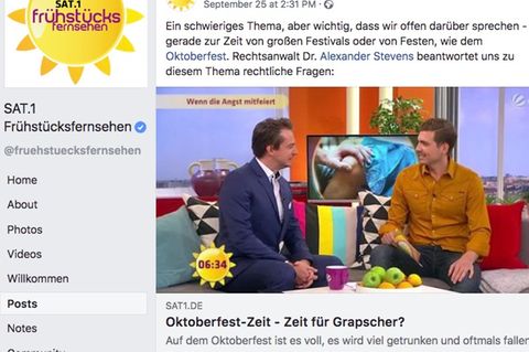 Sat.1-Frühstücksfernsehen zum Oktoberfest