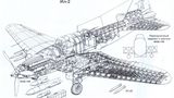 Aufrisszeichnung der Ilyushin Il-2.