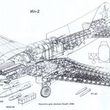 Aufrisszeichnung der Ilyushin Il-2.