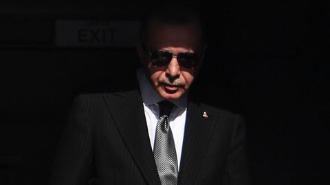 Recep Tayyip Erdogan, Präsident der Türkei, bei seinem Besuch in Deutschland