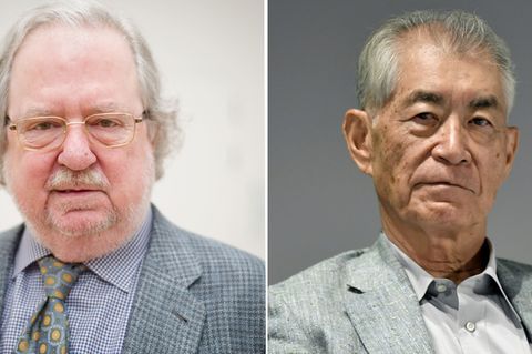 Medizin-Nobelpreisträger James P. Allison (links) und Tasuku Honjo