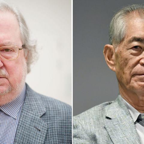Medizin-Nobelpreisträger James P. Allison (links) und Tasuku Honjo