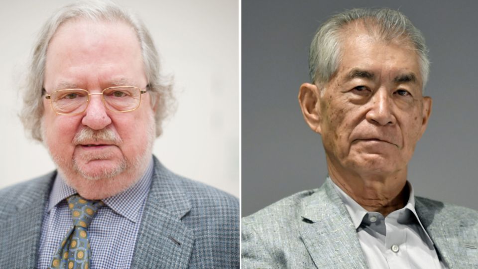 Medizin-Nobelpreisträger James P. Allison (links) und Tasuku Honjo