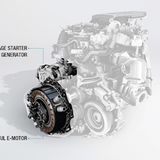 Zu Renaults E-Tech-Paket gehören ein starker Elektromotor und ein Hochvolt-Starter-Generator