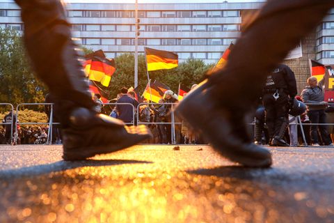 Abgebildet ist eine rechte Demo eben dort Mitte September.