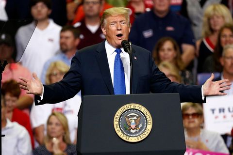 Donald Trump während einer Wahlkampfveranstaltung