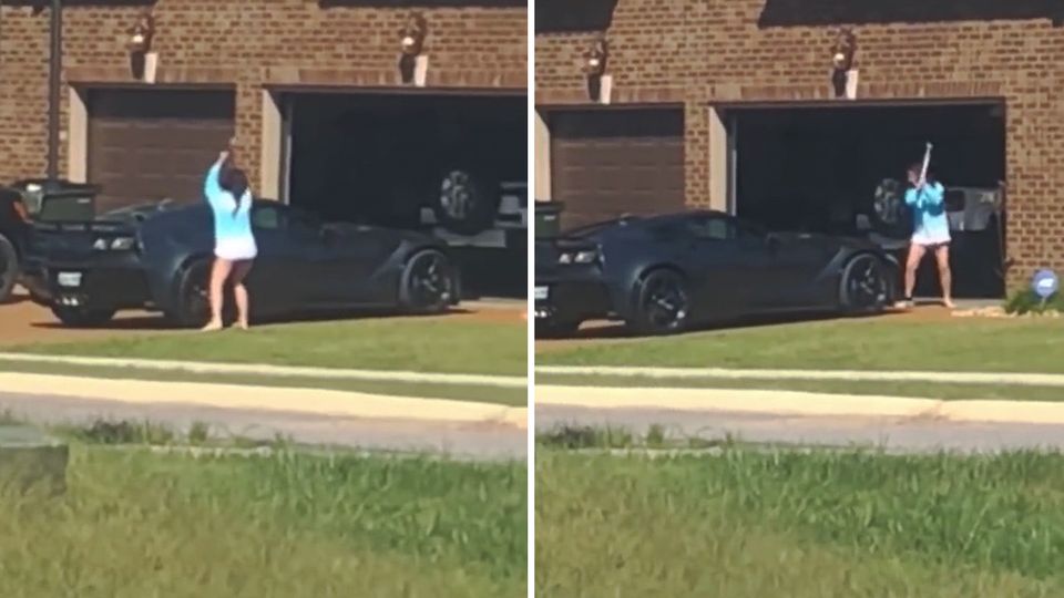 Tennessee: Rache ist süß: Wütende Frau zerstört Corvette ihres Mannes Tennessee: Rache ist süß: Wütende Frau zerstört Corvette ihres Mannes