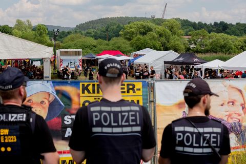 Neonazifestival "Tage der nationalen Bewegung" im Juli 2018 im thüringischen Themar