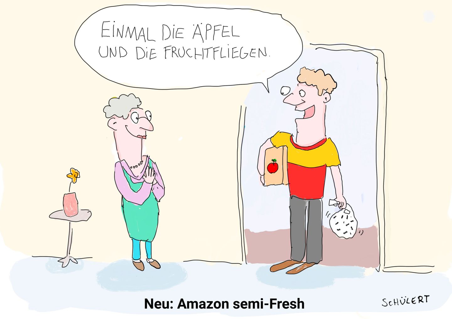 Cartoons von Tobias Schülert: Klimawandel - So schlecht geht es Frau Holle