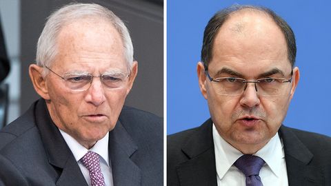 Wolfgang Schäuble, CDU, und Christian Schmidt, CSU