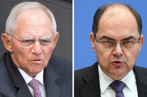 Wolfgang Schäuble, CDU, und Christian Schmidt, CSU
