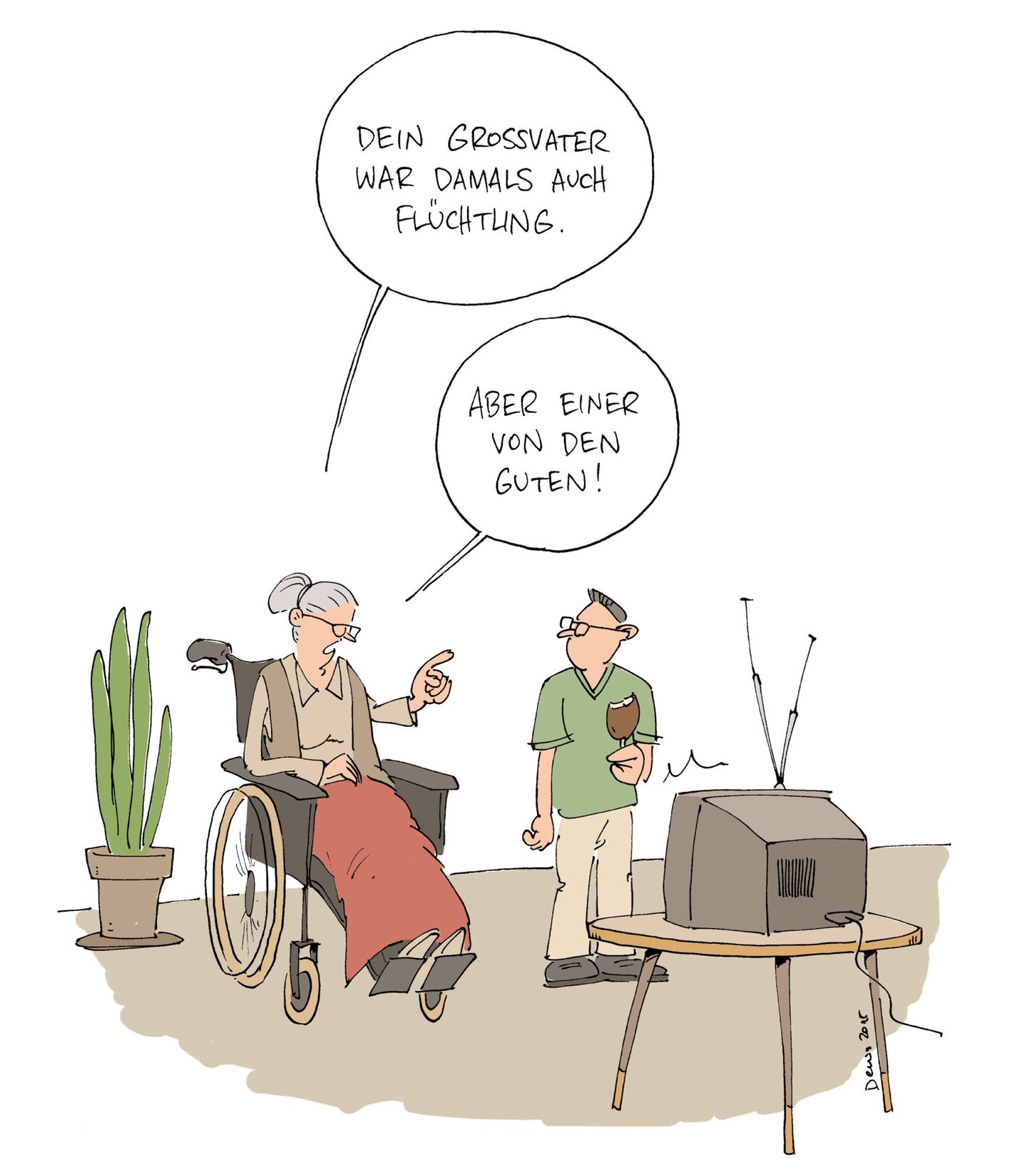 Cartoons gegen Rechts in der Havengalerie in Vegesack STERN.de