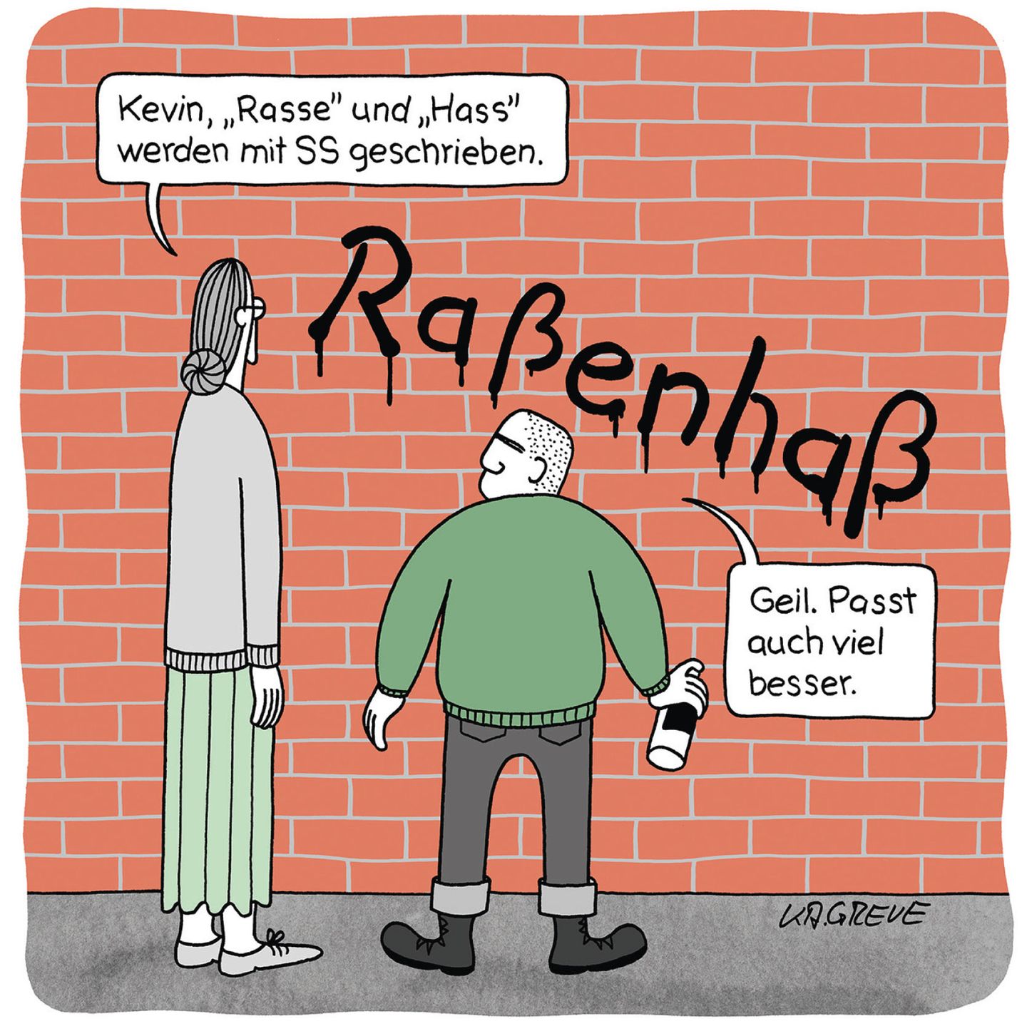 Cartoons gegen Rechts in der Havengalerie in Vegesack STERN.de