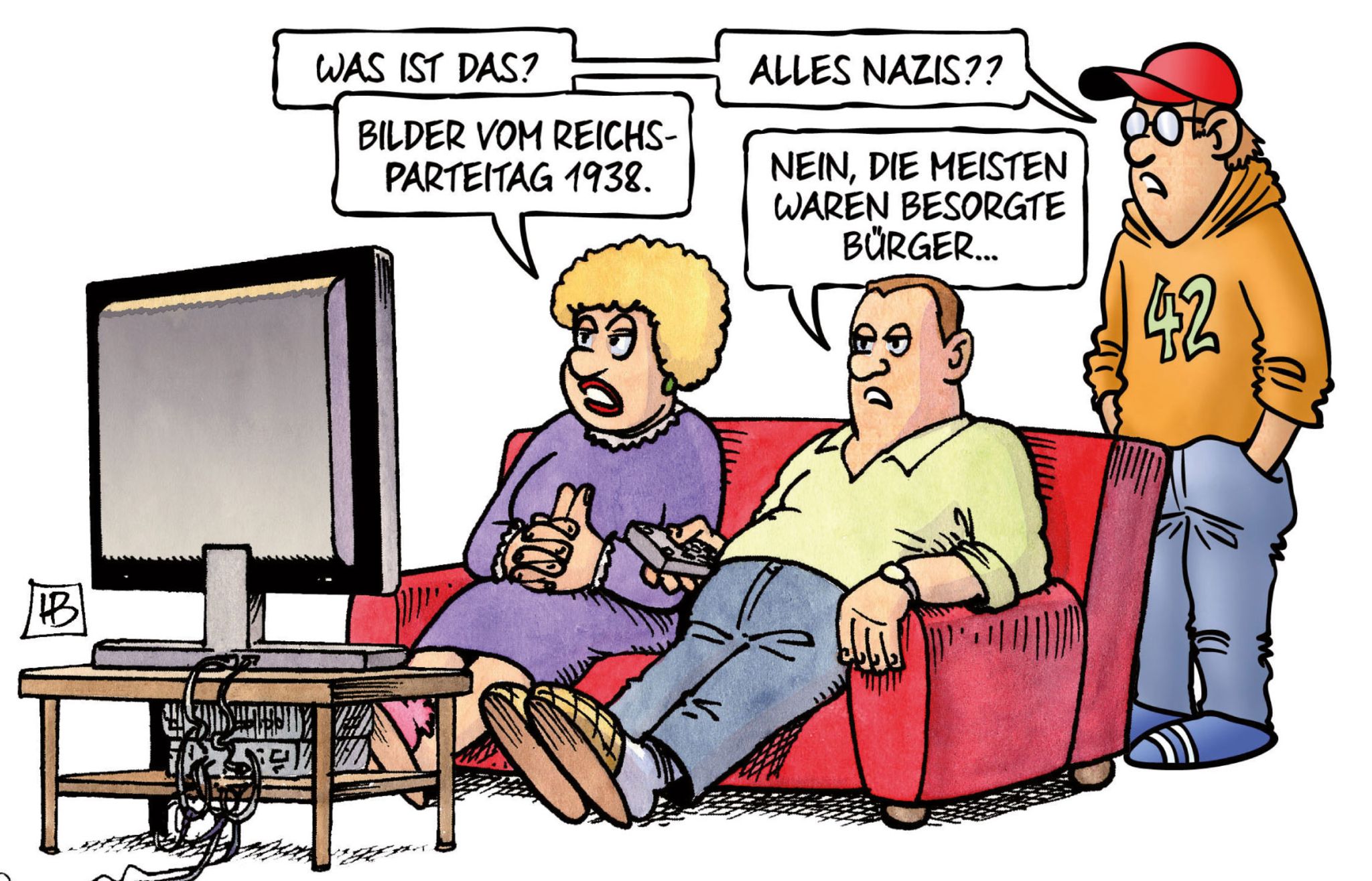 Cartoons gegen Rechts in der Havengalerie in Vegesack STERN.de