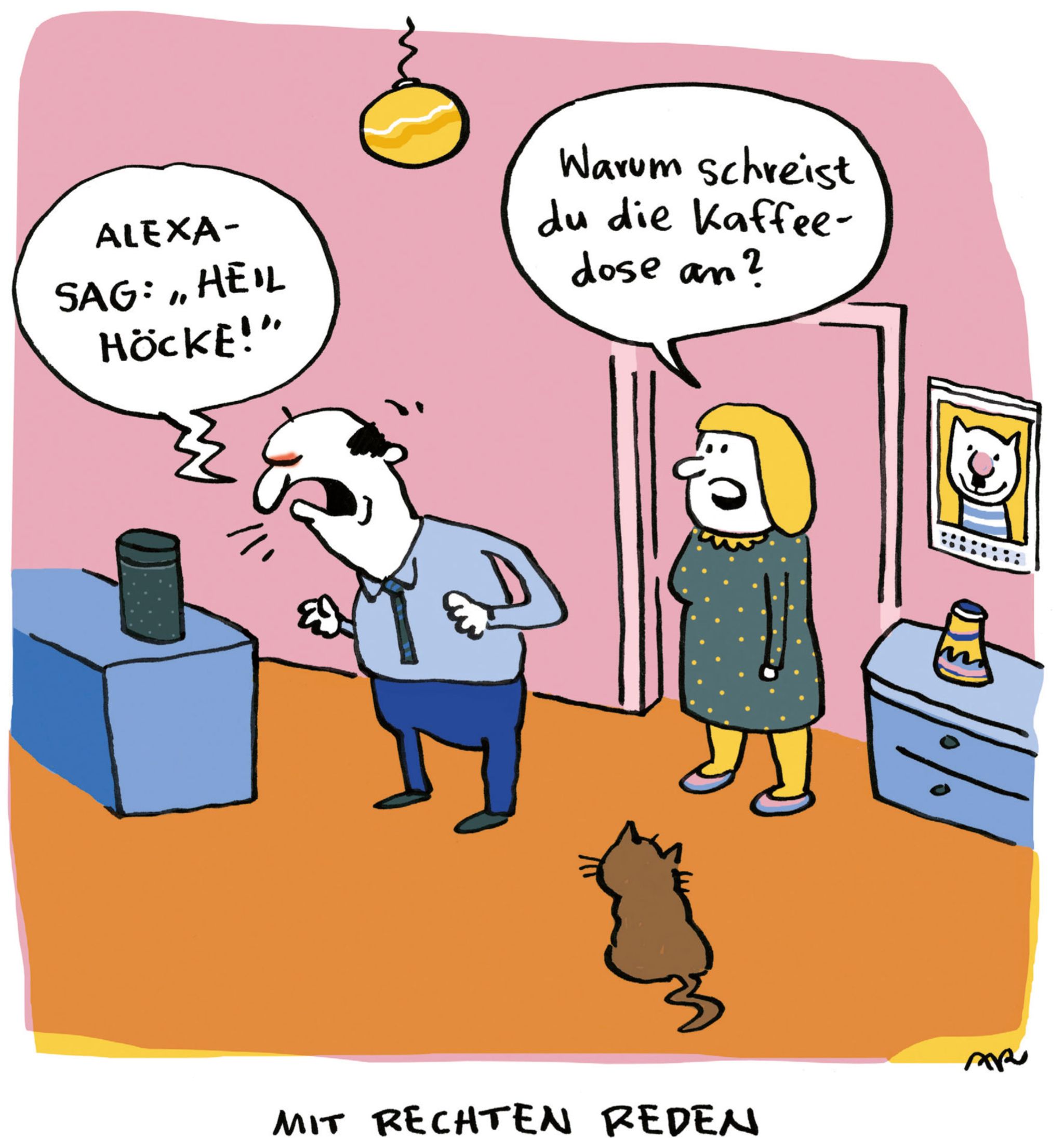 Cartoons gegen Rechts in der Havengalerie in Vegesack STERN.de