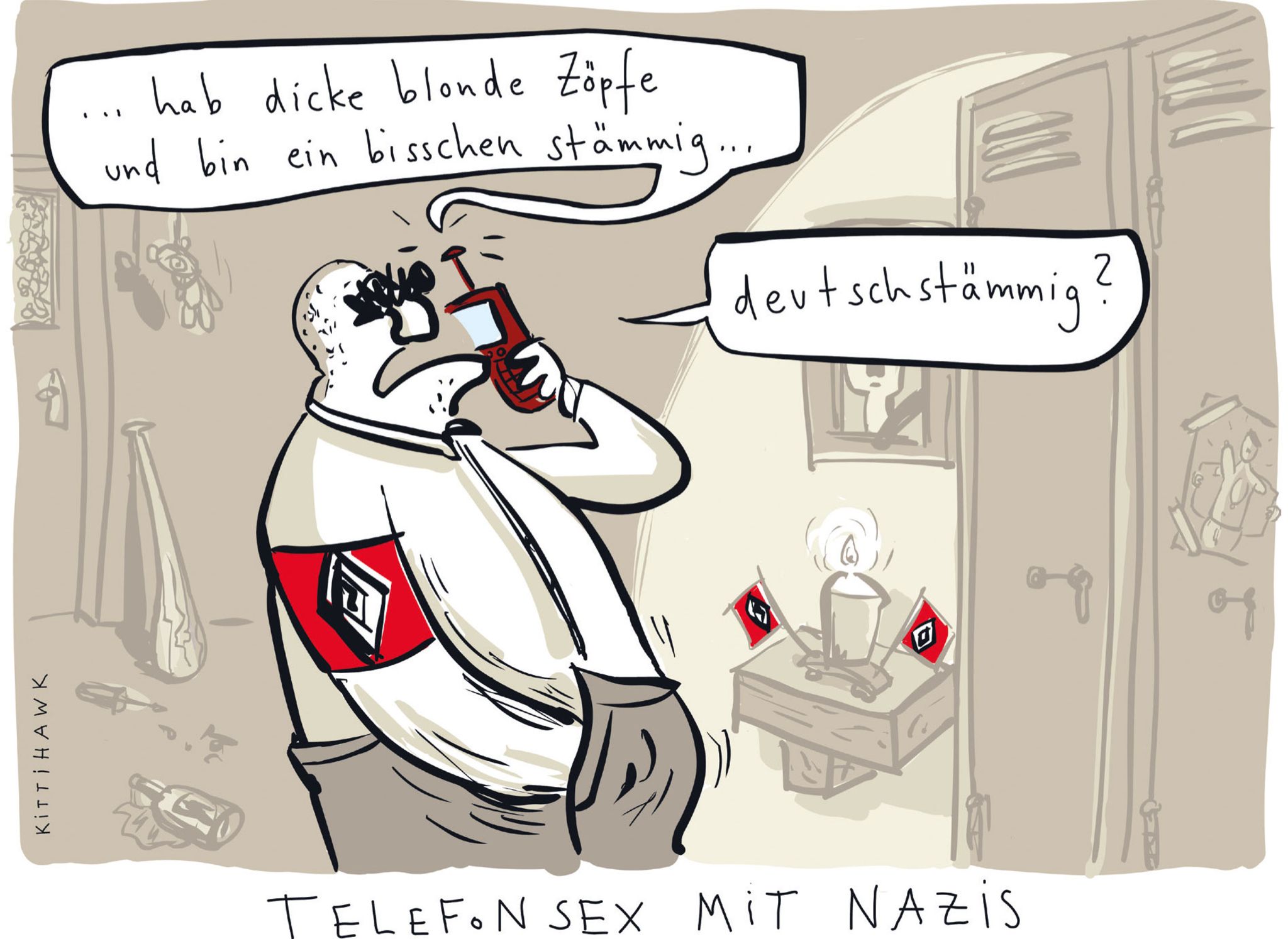 Cartoons gegen Rechts in der Havengalerie in Vegesack STERN.de