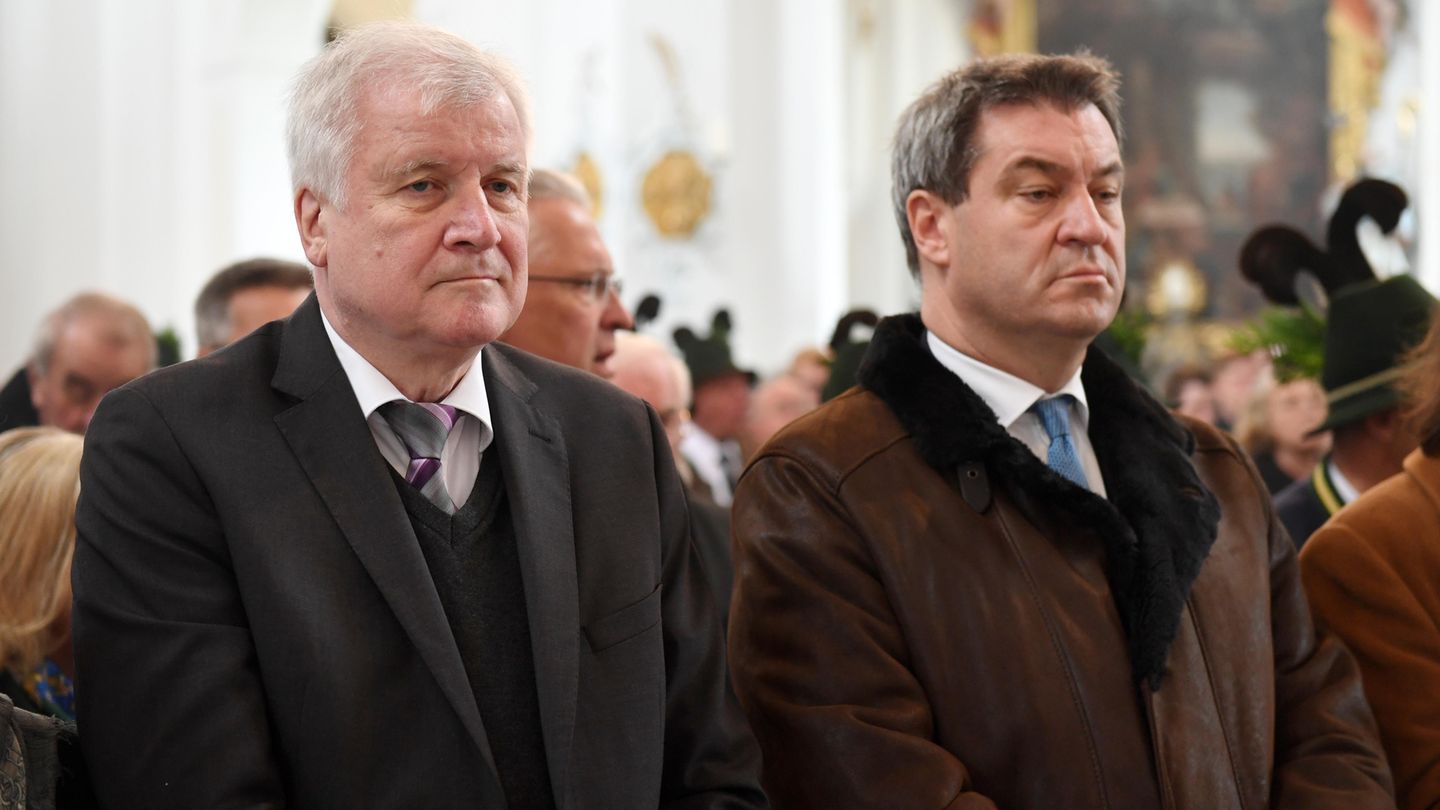 Horst Seehofer und Markus Söder bei dem Gedenkakt zum 30. Todestag von dem früheren CSU-Vorsitzenden Franz Josef Strauß 