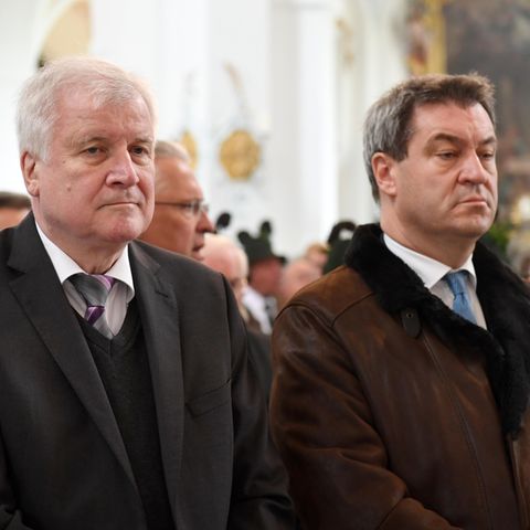 Horst Seehofer und Markus Söder bei dem Gedenkakt zum 30. Todestag von dem früheren CSU-Vorsitzenden Franz Josef Strauß 