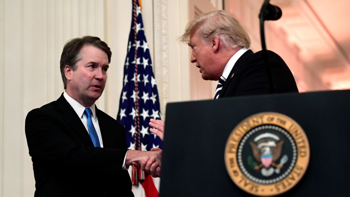 US-Präsident Donald Trump und der neue Oberste Richter Brett Kavanaugh