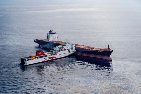 Frachtschiffe vor Korsika - Kollision