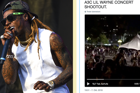 Rapper Lil Wayne und ein Video der Massenpanik