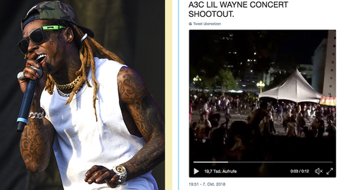 Rapper Lil Wayne und ein Video der Massenpanik