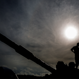 Der Black Night vor der untergehenden Sonne.