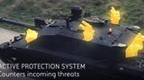Aktive Abwehrsysteme schützen den Tank vor angreifenden Raketen.