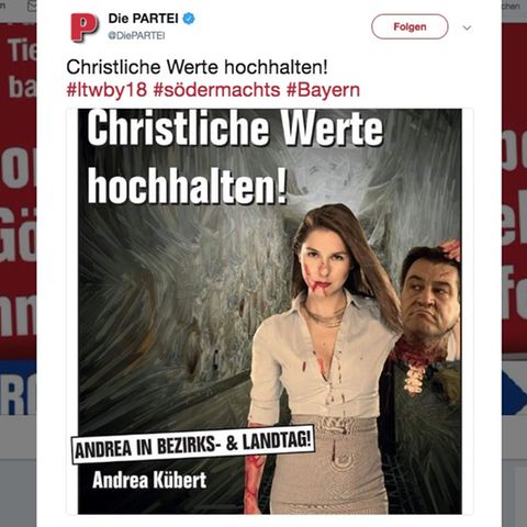 Umstrittenes Wahlplakat der Satirepartei "Die PARTEI"