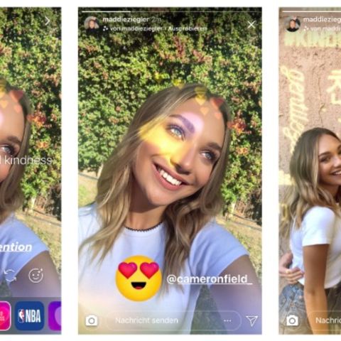US-Tänzerin und Schauspielerin Maddie Ziegler präsentiert den neuen "Freundlichkeits-"Filter.