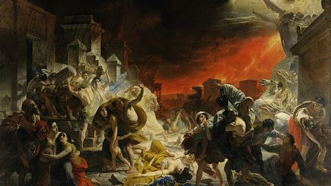 So stellte sich der Maler Karl Bryullov die letzten Tage von Pompeji vor.