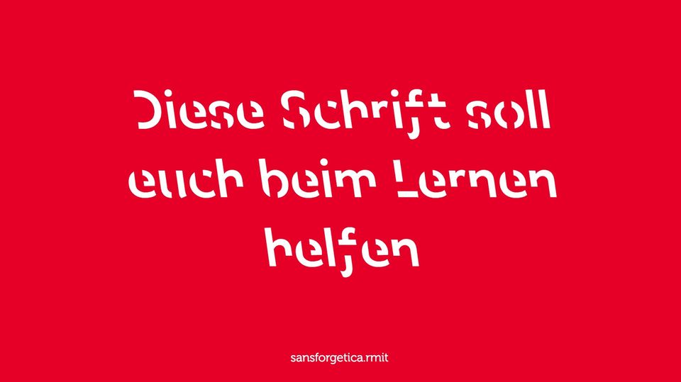 Wie gut die neue Schrift wirklich ist, muss nun in großen Untersuchungen festgestellt werden Text in "Sans Forgetica"