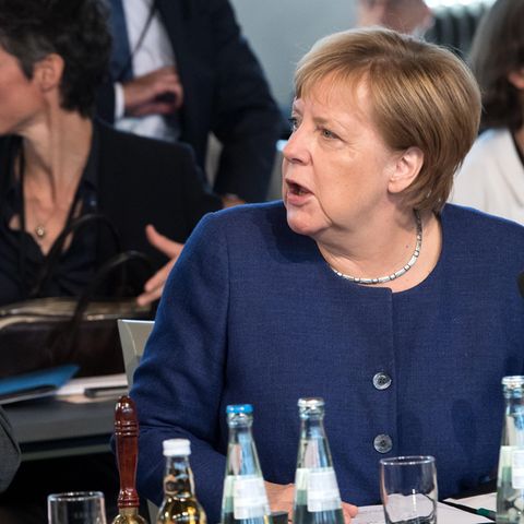 Bundeskanzlerin Angela Merkel mit Innenminister Horst Seehofer