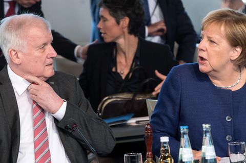 Bundeskanzlerin Angela Merkel mit Innenminister Horst Seehofer