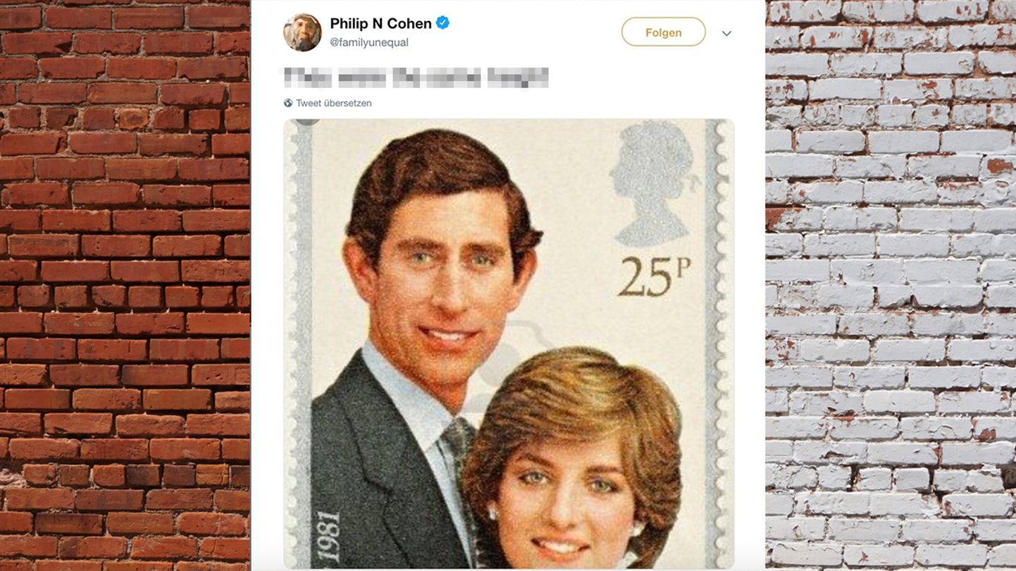 Diana und Charles auf einer Briefmarke