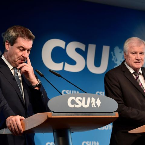 Markus Söder und Horst Seehofer bei der Pressekonferenz der CSU
