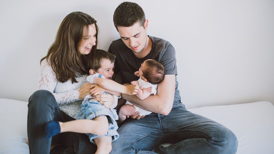 Von Berlin bis Bayern: Lisa und Alex mit den Kindern Julius und Klara Lisa und Alex mit den Kindern Julius und Klara