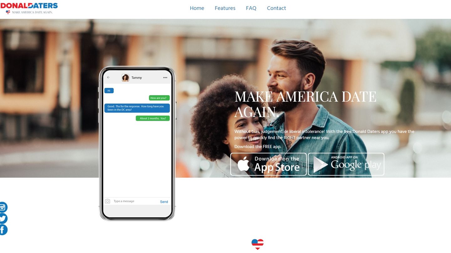 Dating-App für Anhänger von Donald Trump startet offenbar mit massivem Datenleck