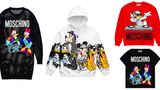 Helden der Kindheit  Jeremy Scott liebt Cartoons ebenso wie der Gründer der Marke, Franco Moschino. Für seine H&M-Kollektion ließ der US-Designer Disney-Helden wie Donald Duck und Micky Maus auf zahlreiche Kleidungstücke drucken. Fast könnte man meinen, man sei in der Kinderabteilung gelandet, aber dieses Entwürfe sind für erwachsene Comic-Fans gedacht. Kleid: 99 Euro; Hoodie: 79,99 Euro; Sweater: 59,99 Euro; Shirt: 34,99 Euro.