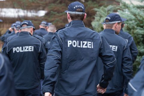 Wachpolizisten am Beginn ihrer Ausbildung an der Hochschule der Sächsischen Polizei - hier in der Außenstelle in Bautzen. Die Fachhochschule mit Hauptsitz in der Kleinstadt Rothenburg in der Oberlausitz wird von einem Schummelskandal erschüttert.