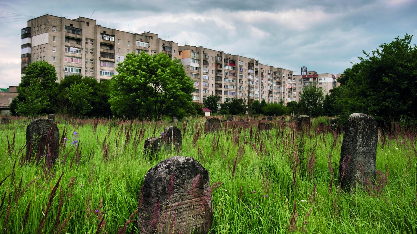 Jüdischer Friedhof in Kalusch, Galizien, in der Ukraine, 2017