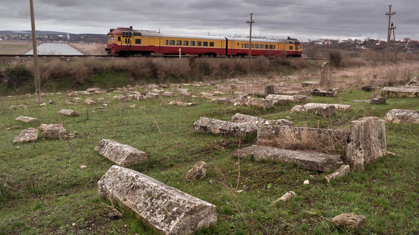 Jüdischer Friedhof in Bălţi, Bessarabien, in der Republik Moldau, 2016