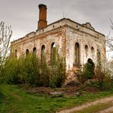 Ruine der Großen Synagoge in Probischna, Galizien, in der Ukraine, 2017