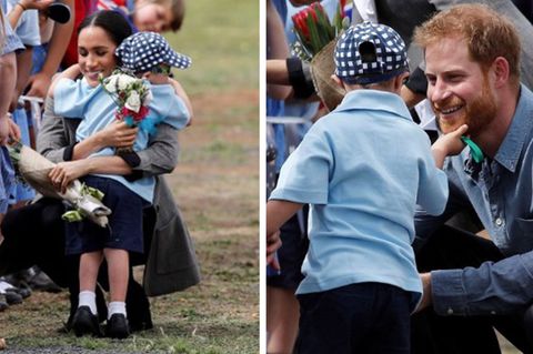 Herzliche Begrüßung: Prinz Harry und Meghan Markle in Australien: Ist das der niedlichste Moment ihrer Reise?