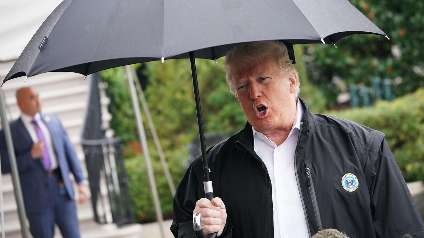 US-Präsident Donald Trump am vergangenen Montag beim Verlassen des Weißen Hauses in Washington