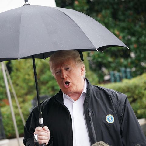 US-Präsident Donald Trump am vergangenen Montag beim Verlassen des Weißen Hauses in Washington