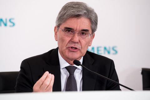 Joe Kaeser, Vorstandsvorsitzender der Siemens AG, während einer Pressekonferenz