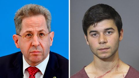 Noch-Verfassungsschutzchef Hans-Georg-Maaßen (l.) und der dritte Verdächtige von Chemnitz, Farhad Ramazan Ahmad