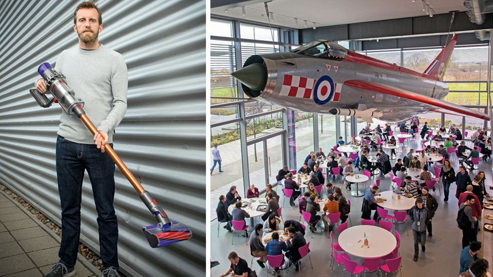 Gentleman, Erfinder, Visionär: Dyson gibt in der Zentrale in Malmesbury Raum für Experimente mit Staubsaugern – aber auch für die Kantine Dyson gibt in der Zentrale in Malmesbury Raum für Experimente mit Staubsaugern – aber auch für die Kantine